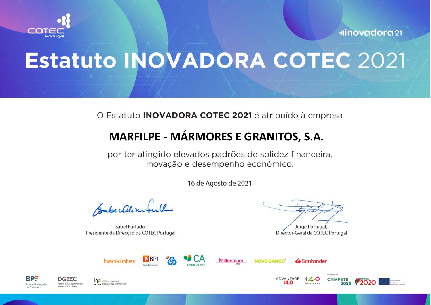 Certificado-2021-Inovadora-COTEC_MARFILPE